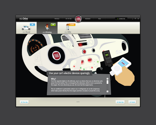 Die Ecodrive-Software von Fiat hilft beim Kraftstoffsparen.