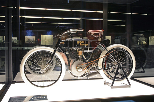Die erste Harley-Davidson mit Ein-Zylinder-Motor (1903).