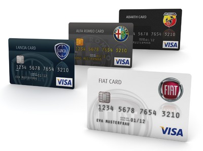 Die FGA Bank bietet markenbezogene Kreditkarten für Fiat, Lancia, Alfa Romeo und Abarth an.