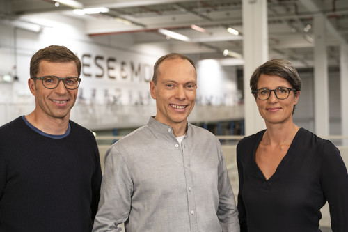 Die Geschäftsführung von Riese &amp; Müller (von links): Heiko Müller, Markus Riese und Dr. Sandra Wolf.