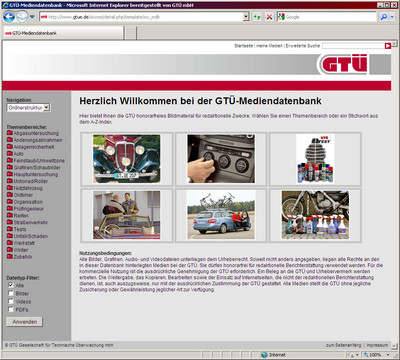 Die GTÜ hat eine neue Mediendatenbank eingerichtet.