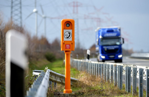 Die im vergangenen Jahr am häufigsten genutzte Notrufsäule steht an der Autobahn 281 in Bremen Richtung Flughafen. 