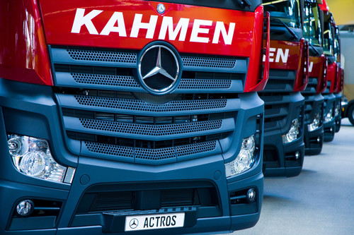 Die Kahmen Trans-Cargo GmbH hat 70 Mercedes-Benz Actros bestellt.