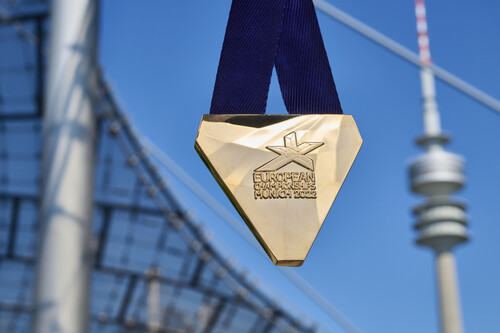 Die Medaille zur European Championship 2022 in München.