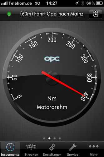 Die Opel-Power-App ruft bis zu 60 verschiedene Fahrzeugdaten ab und steht für den Astra OPC erstmals zur Verfügung.