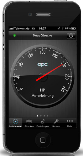 Die Opel-Power-App ruft bis zu 60 verschiedene Fahrzeugdaten ab und steht für den Astra OPC erstmals zur Verfügung.