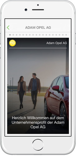 Die Opel-Seite auf der Job-App „Truffls“.
