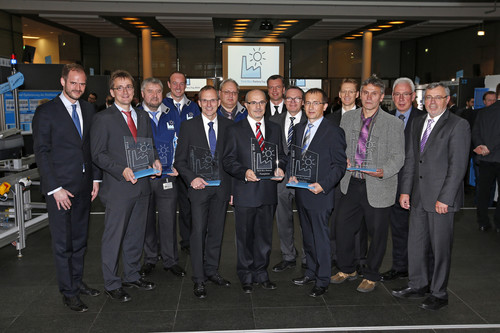 Die Preisträger 2014 des Think-Blue-Factory-Programms von Volkswagen.