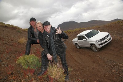 Die „Scorpions“ testeten in Argentinien den Volkswagen Amarok.
