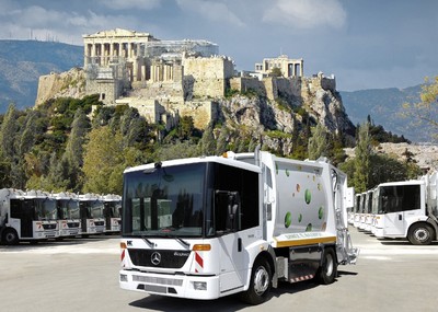 Die Stadtverwaltung von Athen orderte in diesem Sommer 108 Mercedes-Benz Econic NGT für die Müll­ent­sorgung.