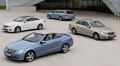Die vier Modellreihen der Mercedes-Benz E-Klasse.