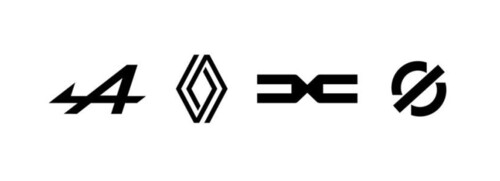Die vier Renault-Konzernmarken: Alpine, Renault, Dacia und Mobilize.