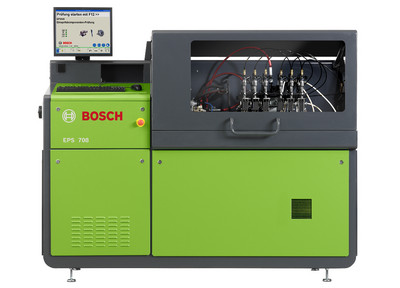 Diesel-Prüfstand EPS 708 von Bosch für die Prüfung von Common-Rail-Aggregaten.