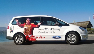 Dieser Ford Galaxy Knie-Edition winkt als Hauptgewinn.