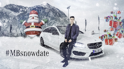 DJ und Musikproduzent Felix Jaehn wirkt als Mercedes-Benz Markenbotschafter mit in der "Snow Date" Weihnachtskampagne.