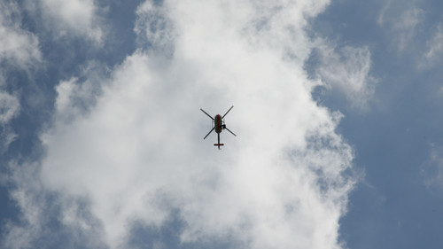 DLR-Hubschrauber im Einsatz.