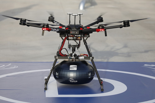 Drohnen-Pilotprojekt im Seat-Werk Martorell. 