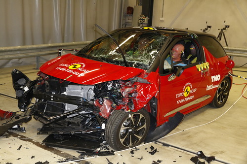 DS 3 im Euro-NCAP-Crashtest.