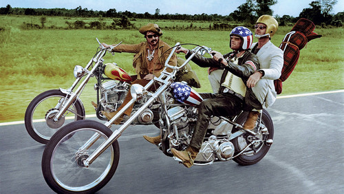 Easy Rider: Dennis Hopper alias Billy, Peter Fonda alias Wyatt und Jack Nicholsen alias George Hanson (von links).