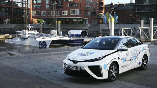 Energy Observer mit Brennstoffzellenantrieb aus Toyota Mirai.