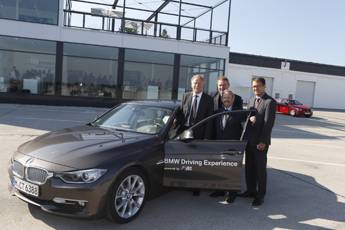 Eröffnung BMW Driving Academy Maisach (von links): BMW-M-Geschäftsführer Dr. Friedrich Nitschke, Bürgermeister Hans Seidl, Landtagsvizepräsident Reinhold Bocklet und Landrat Thomas Karmasin,