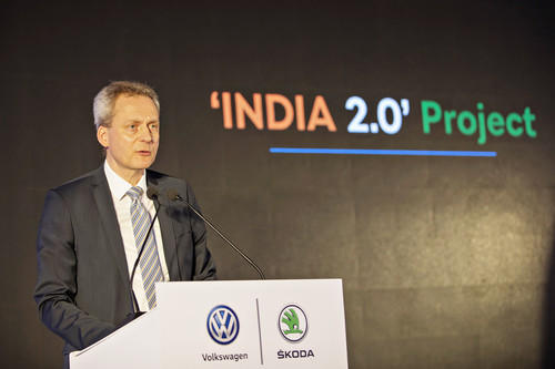 Eröffnung des Technologiezentrums von Skoda und Volkswagen in Chakan in Indien: Christian Strube, Skoda-Vorstand für Technische Entwicklung.