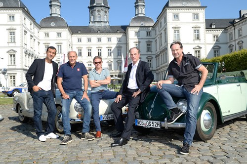 Erol Sander, Hans-Joachim Stuck, Axel Pape, Herbert Knaup und Helmut Zierl bei der Bensberg Classic 2013.