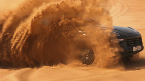 Erprobungsfahrt des neuen Porsche Cayenne in Dubai.