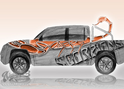 Erster Entwurf für den Volkswagen „Scorpions“-Amarok.