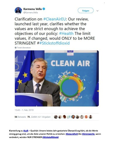 EU-Umweltkommissar Karmenu Vella wetterte per Twitter gegen Bundesverkehrsminister Andreas Scheuer.