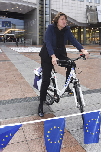 EU-Verkehrskommissarin Violeta Bulc eröffnet die Europäische Mobilitätswoche.