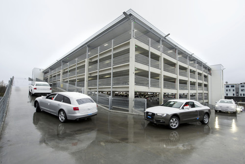 Fahrzeug-Distributionszentrum von Audi in Neckarsulm. 