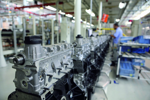 Fertigung von Alkohol-Motoren bei Volkswagen in Brasilien.