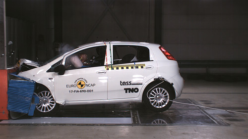 Fiat Punto im Euro-NCAP-Crashtest.
