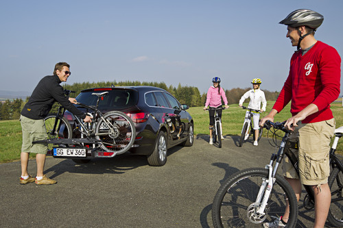 Flexfix-Fahrradträger der zweiten Generation am Opel Astra Sports Tourer.