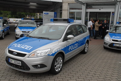 Ford Focus-Einsatzfahrzeuge für die Polizei in Schleswig-Holstien. 