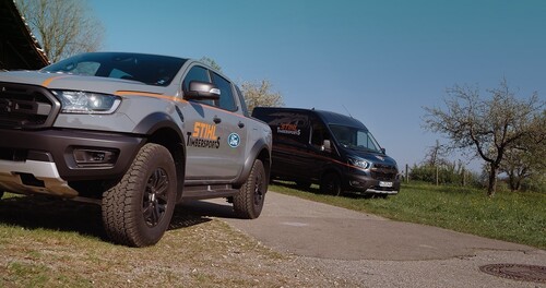 Ford ist Mobilitätspartner und Hauptsponsor der Wettkampfserie „Stihl Timbersports“. Als Transportfahrzeuge kommen der Ranger Raptor und der Transit Trail zum Einsatz.