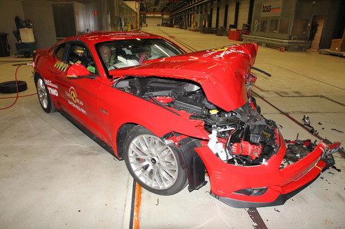 Ford Mustang im Euro-NCAP-Crashtest.