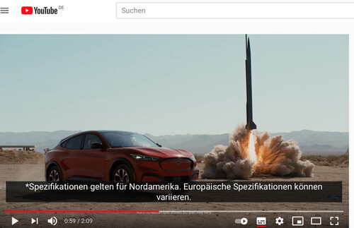 Ford Mustang Mach-E: Youtube-Videoausschnitt.