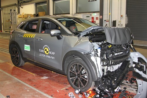 Ford Puma im Euro-NCAP-Crashtest.
