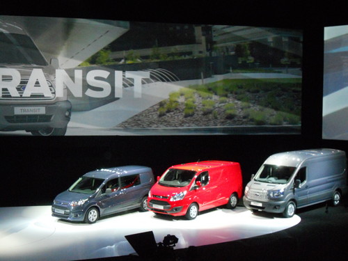 Ford Transit Connect, Transit Custom und Transit (von links).