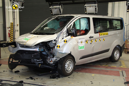 Ford Transit Custom im Euro-NCAP-Crashtest.