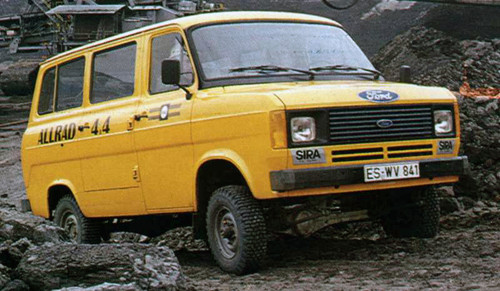 Ford Transit-Historie: Die Modelle der dritten Generation waren auch als 4x4-Umbau erhältlich.
