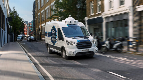 Ford und Hermes testen in London die Akzeptanz: Scheinbar fahrerloser Transit.