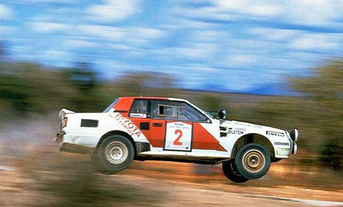 Foto der Woche: Toyota Celica Twin Cam Turbo bei der Safari Rallye 1986.