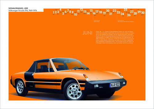 „Früher war alles bunter“: Der neue Volkswagen Classic Kalender 2011. - Volkswagen Porsche 914