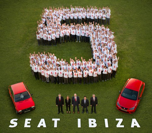 Fünf Millionen Seat Ibiza. Seat-Chef Jürgen Stackmann in der Mitte.