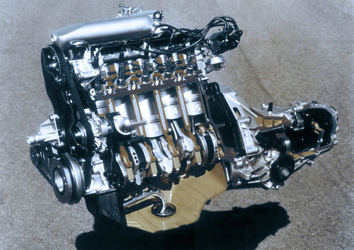 Fünfzylinder-Benzinmotors von Audi von 1976.