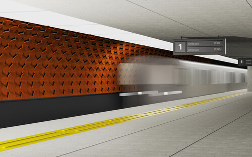 Für den Lexus Design Award 2021 nominiert: Verdunstungskühlsystem aus Terrakotta für U-Bahn-Stationen, das den vom Zug erzeugten Wind nutzt.