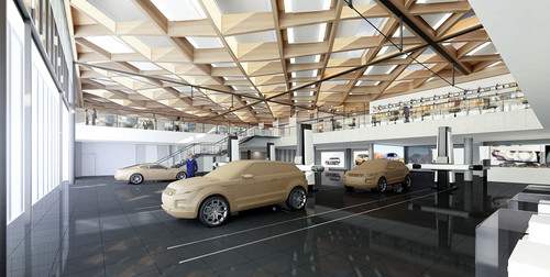 Geplantes National Automotive Innovation Centre (NAIC) von Jaguar Land Rover an der Universität von Warwick.